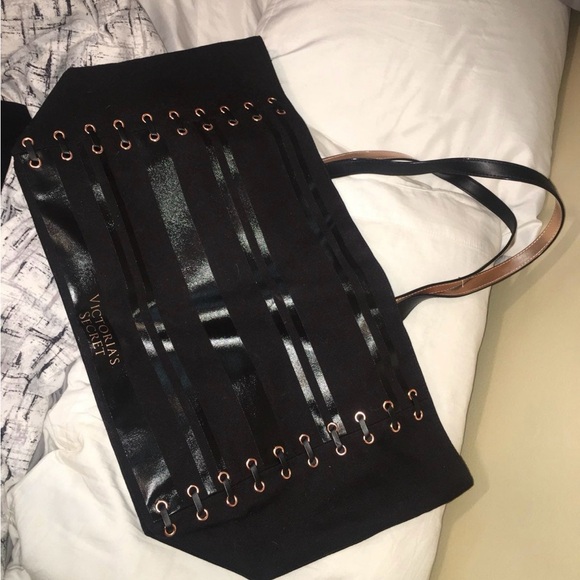 Victoria's Secret Handbags - Victoria's Secret Black and Gold Tote